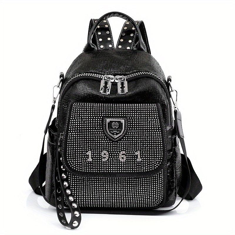 Y2K Rhinestone Backpack Purse Studded Crossbody Bag for Women