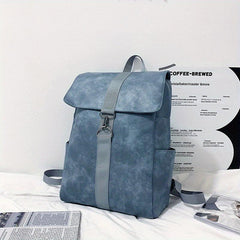 Retro Distressed Stylish Backpack PU Leather Large Capacity School Bag