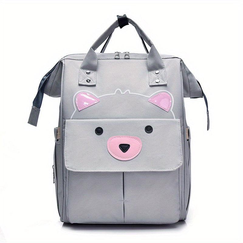Large Capacity Cartoon Bear Diaper Backpack for Mom