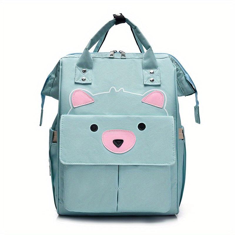 Large Capacity Cartoon Bear Diaper Backpack for Mom