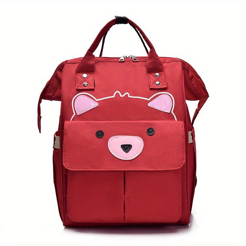 Large Capacity Cartoon Bear Diaper Backpack for Mom