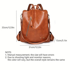 Vintage Convertible Travel Daypack Women's School Bag