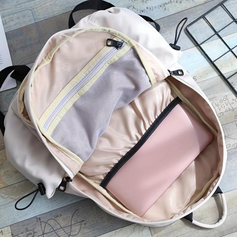 Large Capacity Minimalist Backpack Solid Storage Rucksack