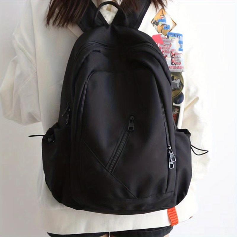 Large Capacity Minimalist Backpack Solid Storage Rucksack