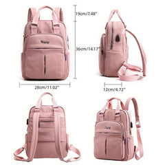 Top Handle Laptop Backpack USB Charging Port