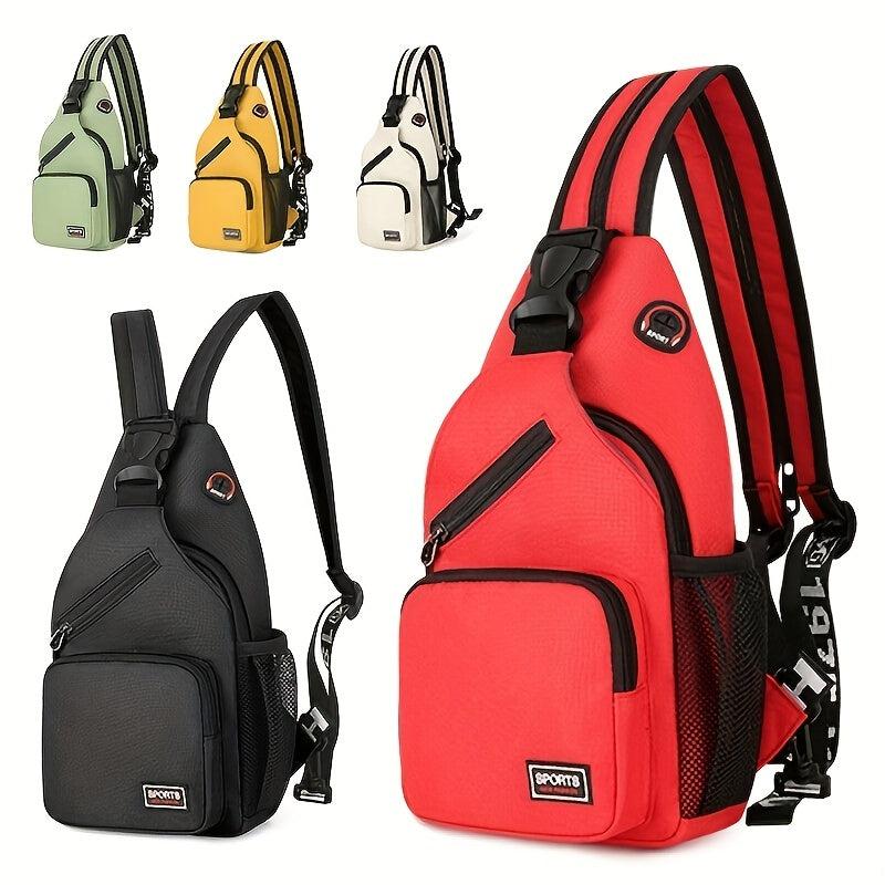 Causal Sling Bag Zipper Chest Bag All Match Crossbody Bag For Outdoor
