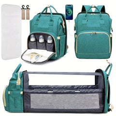 Functional Diaper Bag with Changing Pad Backpack Tote