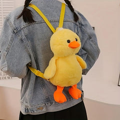 Duck Backpack Mini Adjustable Shoulder Strap Fluffy Novelty Bag