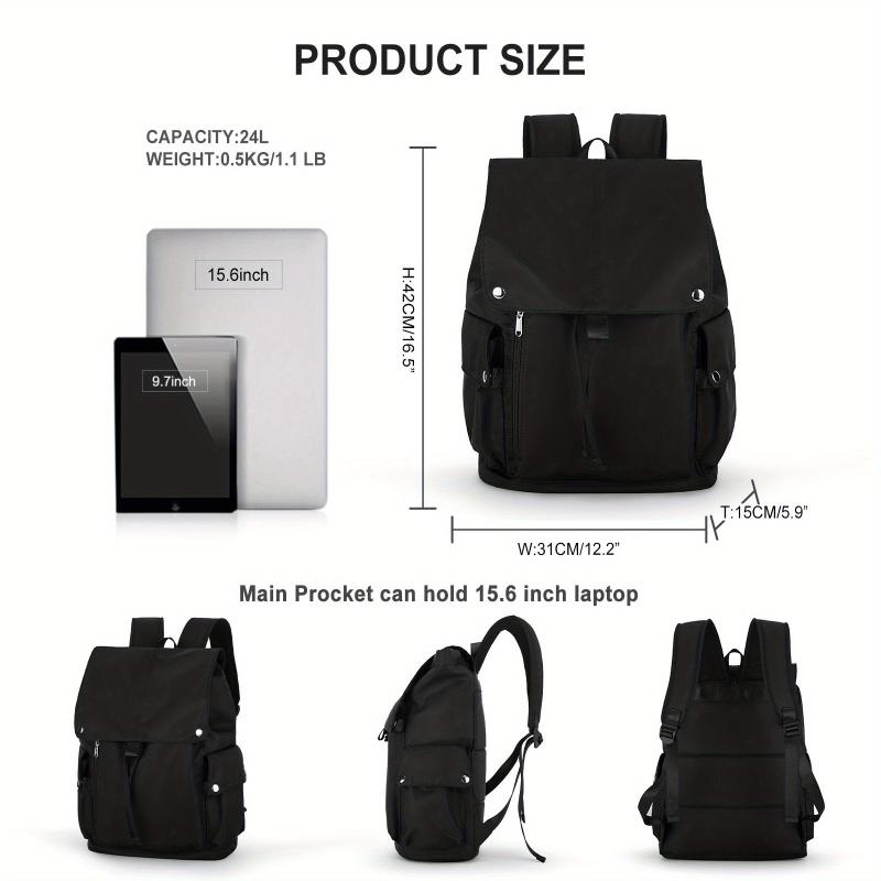 Large Capacity Preppy Backpack Anti Theft Back To School Bag Casual Travel Daypa