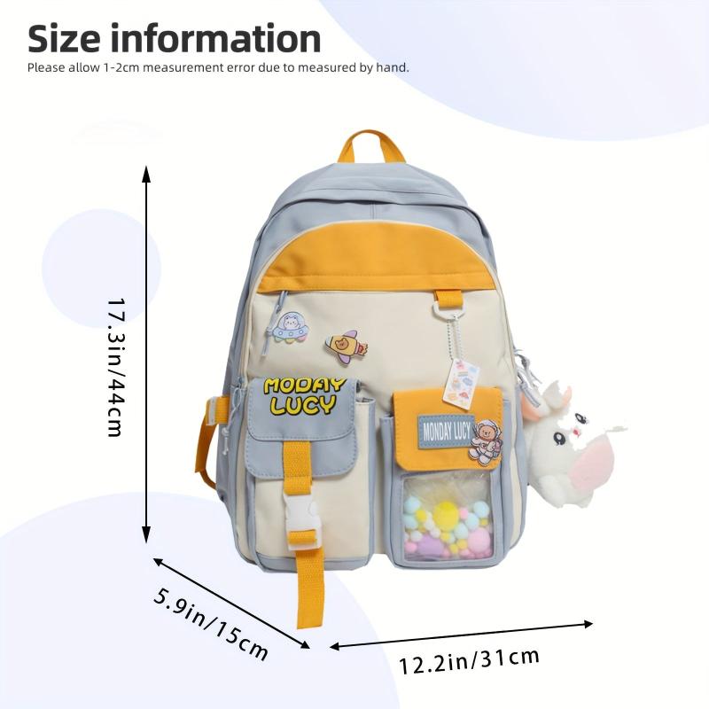 Mini Cartoon Pellet Backpack Nylon Lightweight Shoulder Bag