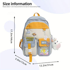 Mini Cartoon Pellet Backpack Nylon Lightweight Shoulder Bag
