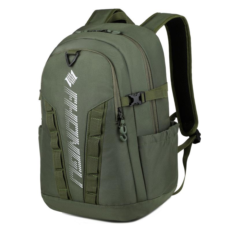 Casual Letter Print Zipper Backpack Large Capacity Travel Storage Rucksack