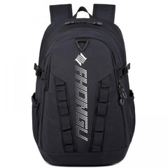 Casual Letter Print Zipper Backpack Large Capacity Travel Storage Rucksack