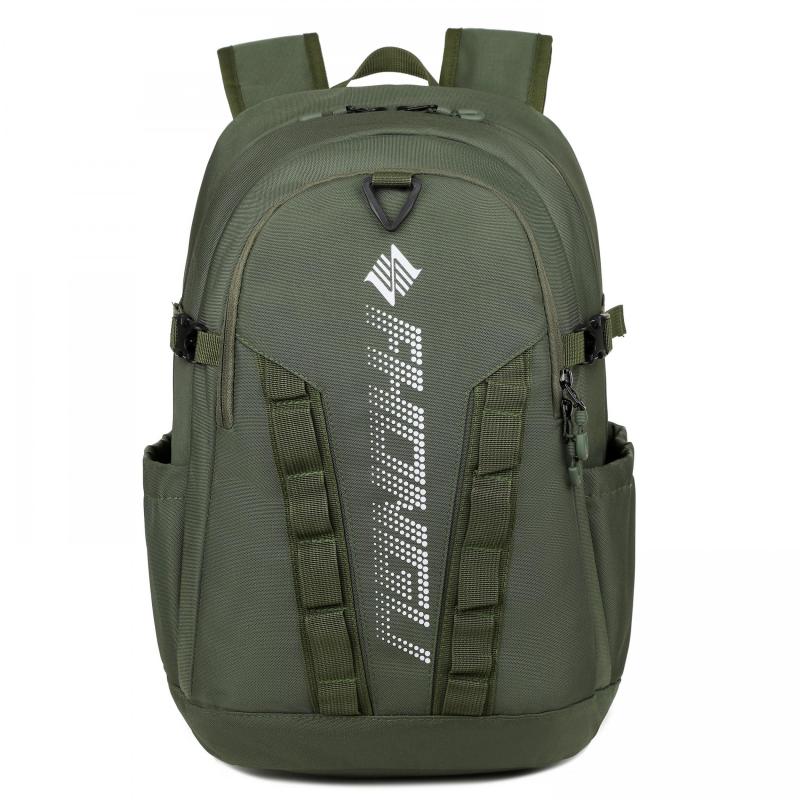 Casual Letter Print Zipper Backpack Large Capacity Travel Storage Rucksack