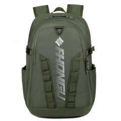 Casual Letter Print Zipper Backpack Large Capacity Travel Storage Rucksack