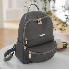 2PCS Pocket Functional Backpack Versatile Nylon Travel Daypack