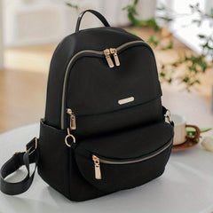 2PCS Pocket Functional Backpack Versatile Nylon Travel Daypack