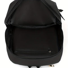 Minimalist Casual Zipper Backpack Lightweight Solid Rucksack