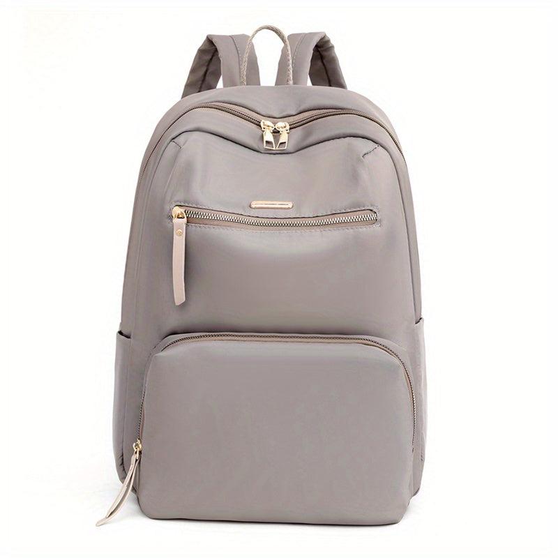Minimalist Casual Zipper Backpack Lightweight Solid Rucksack