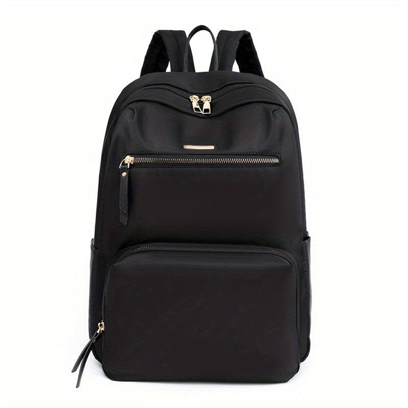 Minimalist Casual Zipper Backpack Lightweight Solid Rucksack