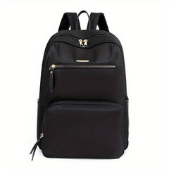 Minimalist Casual Zipper Backpack Lightweight Solid Rucksack