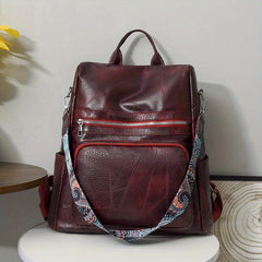 Retro Style Backpack Purse For Women Two way Shoulder Bag