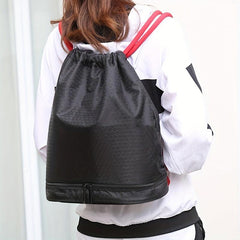 Embossed Drawstring Backpack Waterproof Storage Bag Lightweight