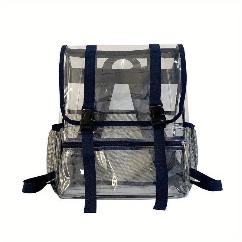 Large Capacity Transparent Backpack Travel Rucksack Stylish School Bag