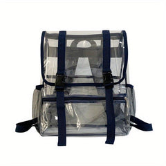 Large Capacity Transparent Backpack Travel Rucksack Stylish School Bag