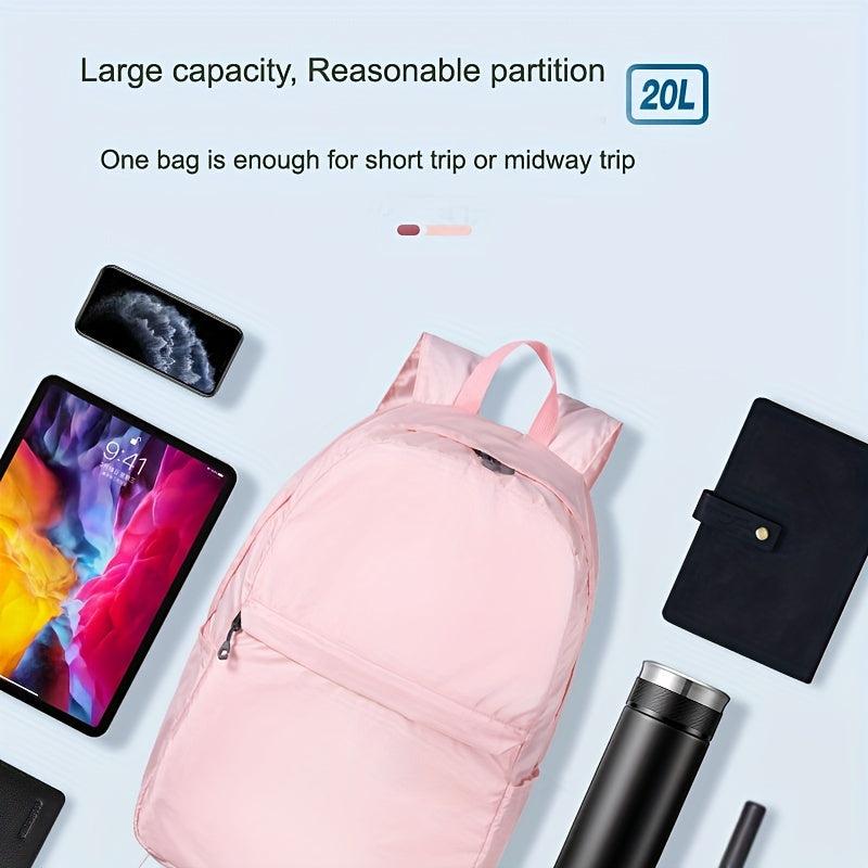 Lightweight Solid Backpack Casual Rucksack Travel Storage Bag