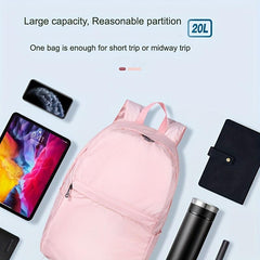 Lightweight Solid Backpack Casual Rucksack Travel Storage Bag