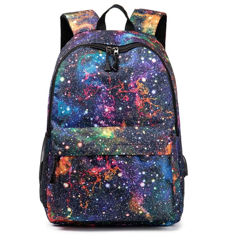 Starry Sky Pattern Backpack Lightweight Travel Bag
