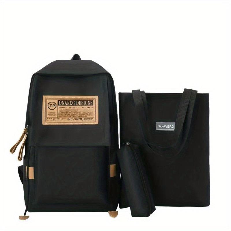Casual Bag Sets All Match Backpack With Shoulder Bag & Pencil Bag