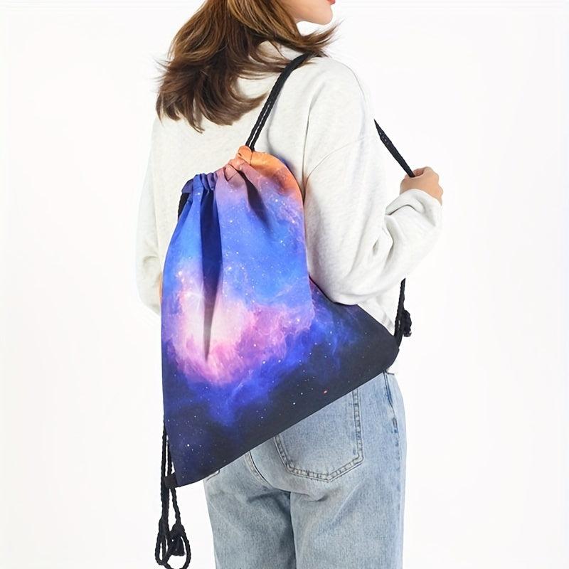 Lightweight Drawstring Bucket Backpack Sports Fitness Bag