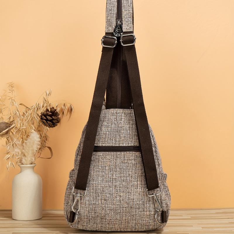 Vintage Ethnic Style Flap Backpack Floral Embroidered Daypack Bohemian Bag