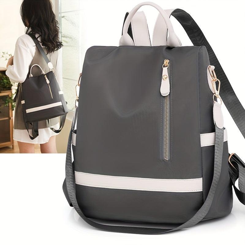 Waterproof Nylon Backpack for Women with Adjustable Strap