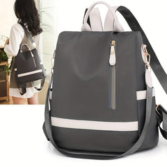Waterproof Nylon Backpack for Women with Adjustable Strap