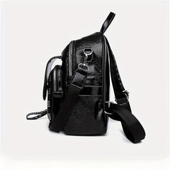 Sequins Backpack Purses Checkered Rhinestone Daypack Glitter Shoulder Bag