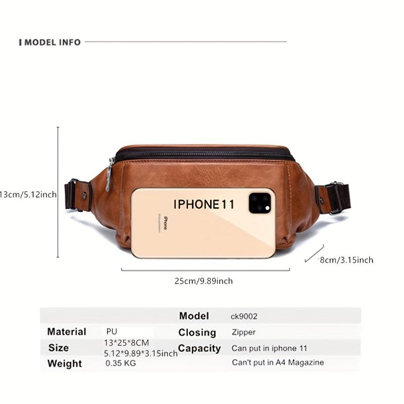 Men's Casual Waist Bag Travel Crossbody
