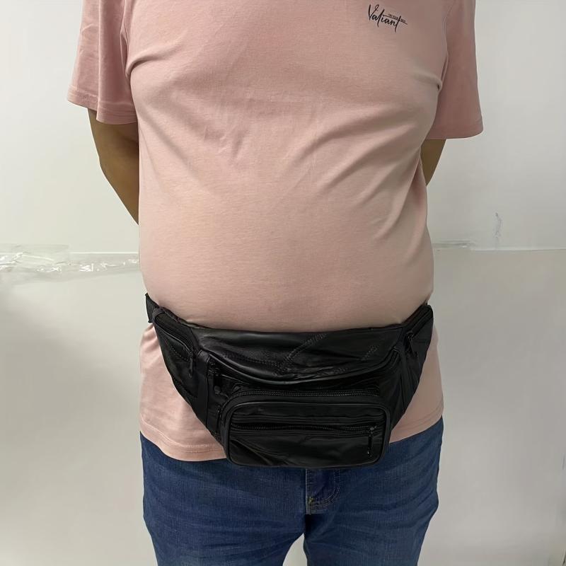 Men's Leather Crossbody Bag Waist Bag Fanny Pack