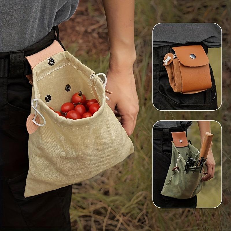 Outdoor Foraging Bag Fruit Picking Bag Canvas Tool Storage Bag