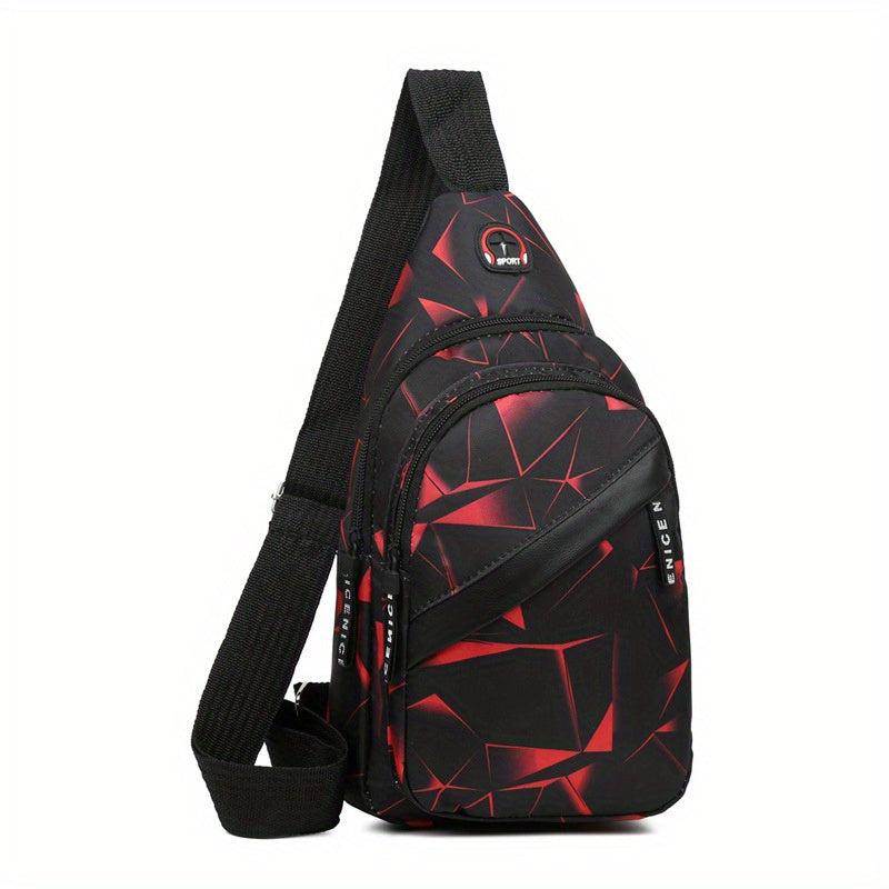 Men's Sports Crossbody Bag Large Capacity Chest Bag Shoulder Bag