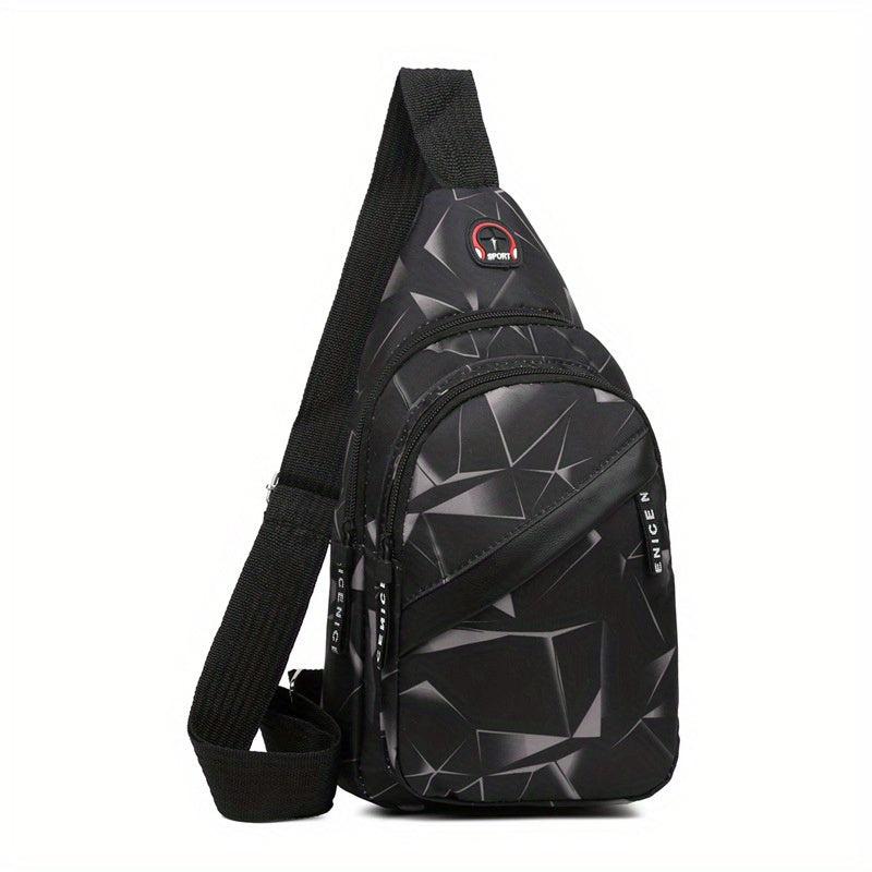 Men's Sports Crossbody Bag Large Capacity Chest Bag Shoulder Bag