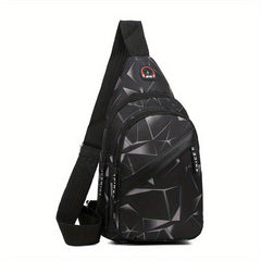 Men's Sports Crossbody Bag Large Capacity Chest Bag Shoulder Bag