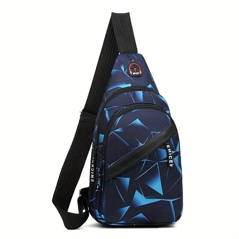 Men's Sports Crossbody Bag Large Capacity Chest Bag Shoulder Bag