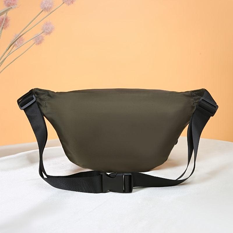 Fluorescent Waist Bag Leather Zipper Ornament Chest Bag