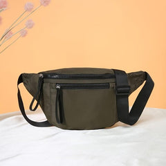 Fluorescent Waist Bag Leather Zipper Ornament Chest Bag