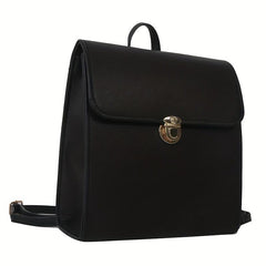 British Preppy Style Backpack with Buckle Decor