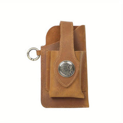 Vintage Cowhide Leather Waist Bag Key Mobile Phone Bag