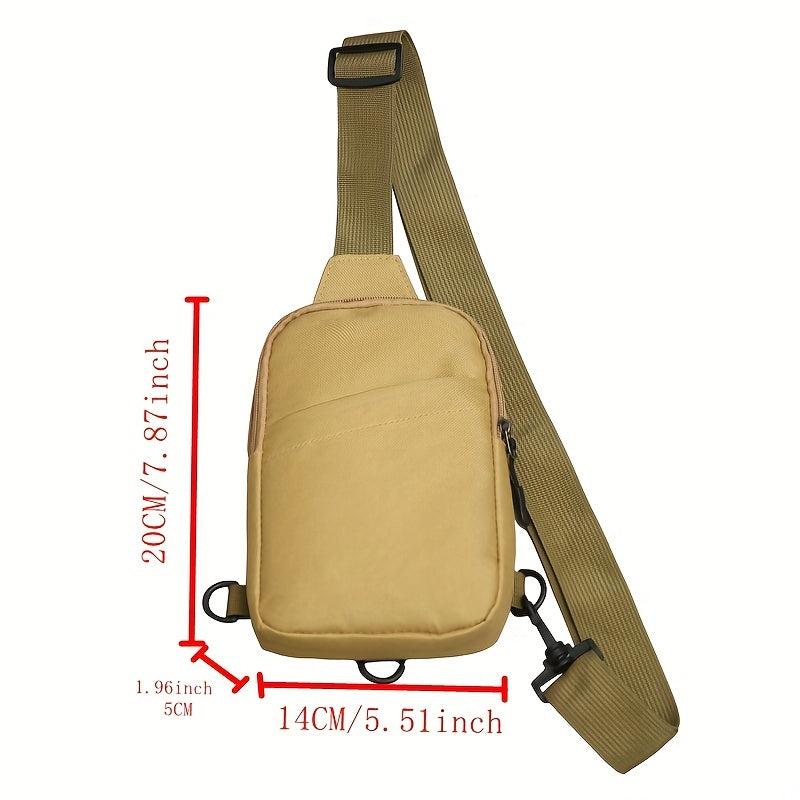 Men's Nylon Crossbody Bag Small Casual Phone Chest Bag Multifunctional Diagonal